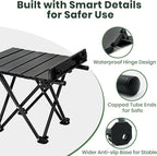 2 Pack Portable Camping Table Foldable, Ultralight Small Folding Beach Table - Image 4