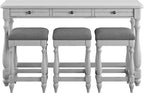 Wallace & Bay Mariano Oyster Shell 64" Wide Sofa Table - Image 4