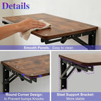 Wooden Folding Shelf Wall Mounted - Image 4