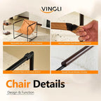VINGLI 28" Wide Plush Upholstery Sling Modern Accent Chair - Image 5