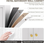 YAUWOH Metal Bathroom Storage Cabinet, Metal Storage Cabinet - Image 6