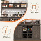 4ever2buy Farmhouse Coffee Bar Cabinet - Image 4