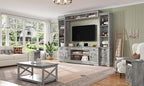 AMERLIFE 98" Farmhouse Entertainment Center Fits 75" TVs, Wall Unit by AMERLIFE