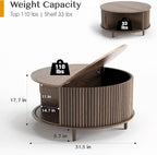 SULIVES Round Coffee Table - Image 2