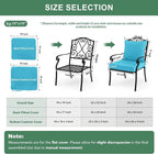 Summsun Outdoor Chair Cushions Set of 4, Waterproof Backrest and Seat Cushion - Image 7