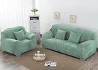 vctops 1-Piece Velvet Plush Stretch Loveseat Sofa Slipcover - Image 2