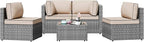 Patio Furniture Sets, 5 Piece Outdoor Sectional Sofas, Wicker Rattan Outdoor by Shintenchi%7CFurnitureMadeforRealLife