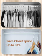 HOUSE DAY White Magic Space Saving Hangers, Premium Smart Hanger Hooks - Image 3