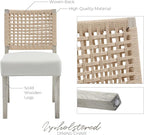 LZAREAL Farmhouse Dining Chairs Set of 2 Linen Fabric Upholstered Accent Side - Image 5