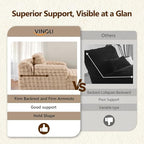 VINGLI Boneless Chaise Lounge Chair Indoor, 55.5" Deep Seat Sleeper Sofa Bed - Image 5