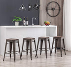 30" Backless Metal Counter Stool Height Bar Stools - Image 8