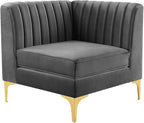 Modway EEI-4346-GRY Triumph Channel Tufted Performance Velvet Loveseat - Image 5