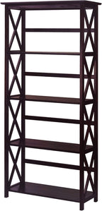 Montego 5-Shelf Bookcase-Espresso by CasualHome