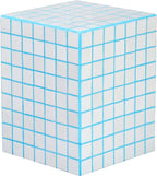 JONATHAN Y Callista 18-Inch White/Neon Blue Modern Ceramic Tiled Cube Side Table by JONATHANY