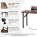 TEMI Small Computer Desk Folding Table - Image 9
