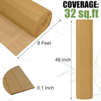 2 Pack Bamboo Wall Panel for Interior Wall Decor, Renewable Pole Wrap - Image 2