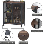 BON AUGURE Coffee Bar Cabinet for Liquor, Small Storage Cabinet for Home Kitchen - Image 3