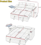 oaaktu 65''Convertible Sleeper Sofa Bed, 3-in-1 Pull Out Couch Bed - Image 2