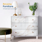 rabbitgoo Glossy Marble Contact Paper Peel and Stick Wallpaper 17.5" X 78.7" - Image 3