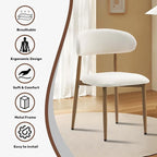 UVV Dining Chairs Set of 6, Metal Kitchen Chairs - Image 6