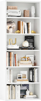Furniwell 71" Tall Bookcase Bookshelves, 6 Tier Floor Standing Bookcases Open by WellFurnitureHomeLifeWell