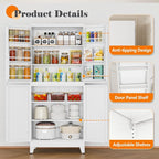 GAIOUS 74.8" Tall Metal Food Cabinet, Storage Cabinets - Image 4