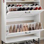 BORNOON Shoe Cabinet with 2 Flip Drawers Narrow Shoe Storage Cabinet Organizer - Image 6