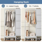 OLIXIS Dresser with Hanging Rack, 4 in 1 Storage Fabric Dresser - Image 5