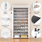 ROJASOP Shoe Rack with Covers 10 Tier Large Shoe Organizer Tall Shoe Closet - Image 4