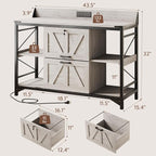 44" File Cabinet, Lateral Filing Cabinet - Image 2