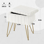 Greenstell Vanity Stool Chair Faux Fur - Image 3