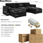 EASE MOOSE Oversized Modular Sectional Sofa, Extra Large U Shape Sectional - Image 4