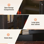 87" Farmhouse TV Stand with 36" Fireplace - Image 5