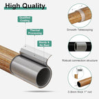 QDWIS 2 Pack Boho Wood Curtain Rods - Image 5