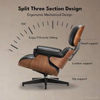 Black PU Leather, Mid Century Chaise Lounge Chair Indoor, Chair - Image 8