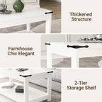 Homieasy 43.3” Rectangular Coffee Table - Image 6
