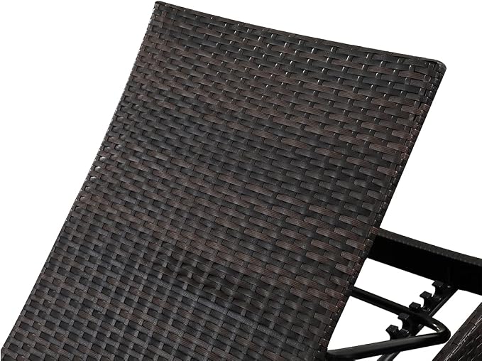79'' Long Reclining Chaise Lounge Set, Outdoor Wicker Reclining Lounge Chair - Image 7