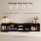 IRONCK TV Stand for 55-80 Inches TVs, Extendable Corner Entertainment Center - Image 5