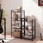 Tangkula 3-Tier Industrial Bookshelf, 16.5" Width Wooden Open Bookcase - Image 6