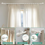 QDWIS 2 Pack Antique White Curtain Rods - Image 9