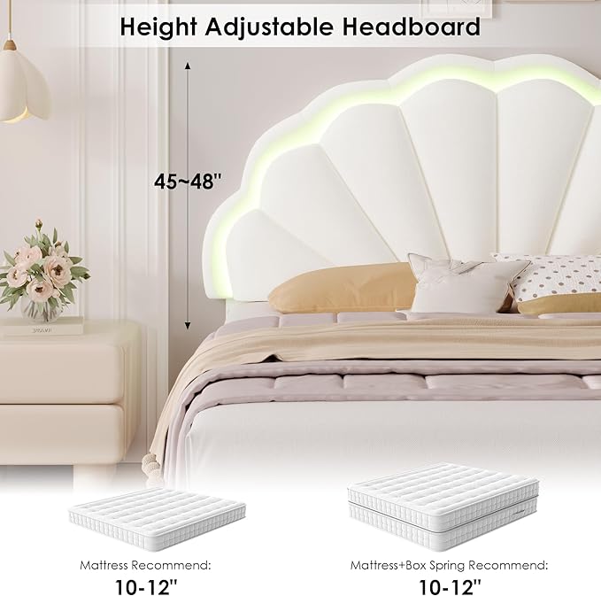 HIFIT Queen Upholstered Smart LED Bed Frame - Image 7
