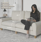 EASE MOOSE 88.5" Velvet Loveseat Couches - Image 5