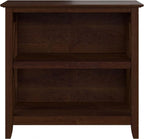 Bush Home Key West Small 2 Shelf Bookcase in Bing Cherry, Compact Home Organizer - Image 4