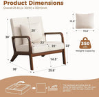 ELUCHANG Modern Accent Chairs Set of 2, Upholstered Reading Arm Chair - Image 2