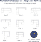 MAXYOYO 132" U Shaped Modular Sectional Sofa - Image 9