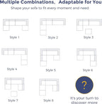 MAXYOYO 132" U Shaped Modular Sectional Sofa - Image 8