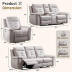 ANJ Power Reclining Loveseat Sofa - Image 2
