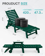 Patio Chaise Lounge Chair Set of 4, Oversize Lounge Chairs - Image 2