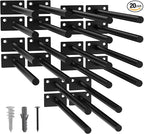 LEOPO 20-Pack 10 inch Floating Shelf Brackets, Hidden Shelf Bracket by FinestHomeDecor