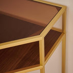 LumFurn Corner Table for Small Space, Triangle Computer Desk for Living Room - Image 7